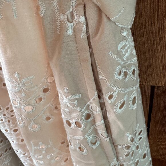 NWT Sam Edelman Short Sleeve Tan Eyelet Button Front Shirtdress in Women's 16 - Picture 9 of 16